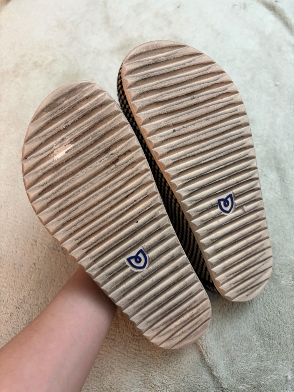 Rothy’s - Black & Tan Knit Slip-On Clog - Picture 3 of 3